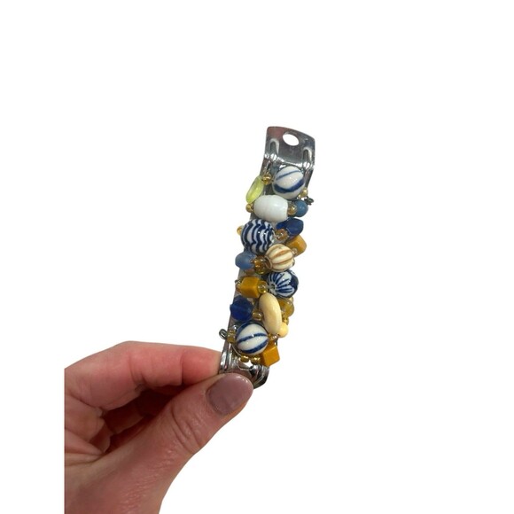 Glass Beaded Handle Barware Tool 3 Piece Set Cocktail Tongs Spreader Bottle Open - Picture 4 of 12